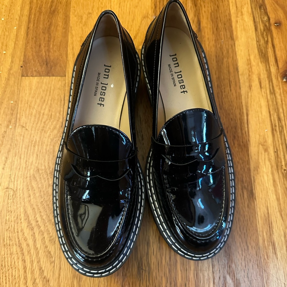 Jon Josef Black Penny Loafers